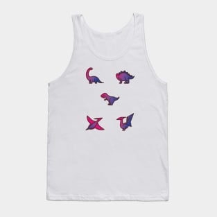 Discreet Pride Bisexual Dinosaurs Tank Top